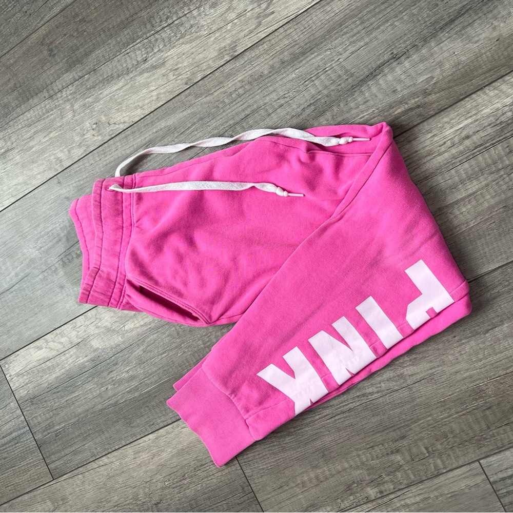 PINK Victoria's Secret Pink and White Sweatpants